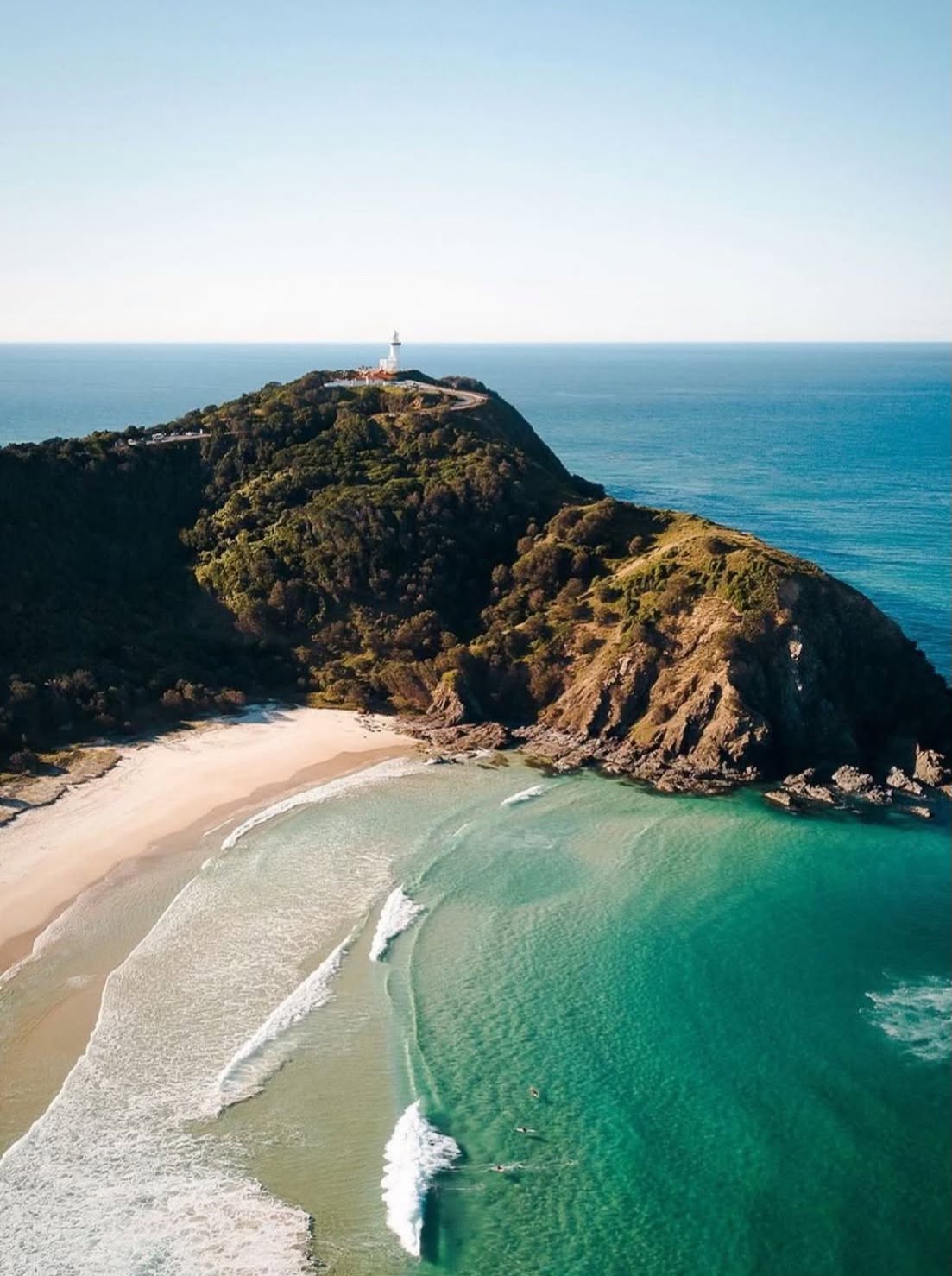 Byron Bay beach and lighthouse